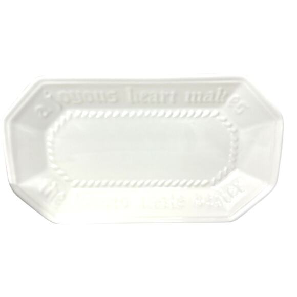 Vintage Pfaltzgraff Heirloom Stonewear Creamy White Bread Tray - Picture 1 of 10